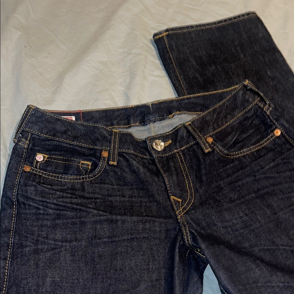 True Religion Blue Straight Leg Jeans Classic Denim